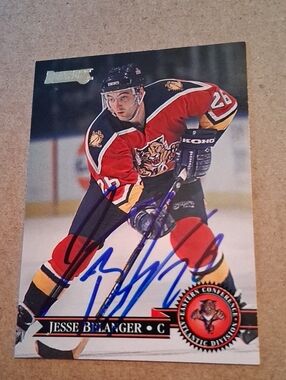Autographed Hockey Trading Card - Red/Black